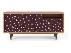 Móvel De Tv| Mueble de TV - 125х56х41 cm - T7 - Glowworms, Nogueira Castanho