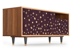 Móvel De Tv| Mueble de TV - 125х56х41 cm - T7 - Glowworms, Nogueira Castanho