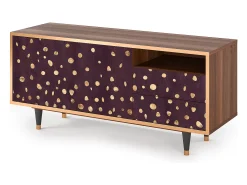 Móvel De Tv| Mueble de TV - 125х56х41 cm - T7 - Glowworms, Nogueira Castanho