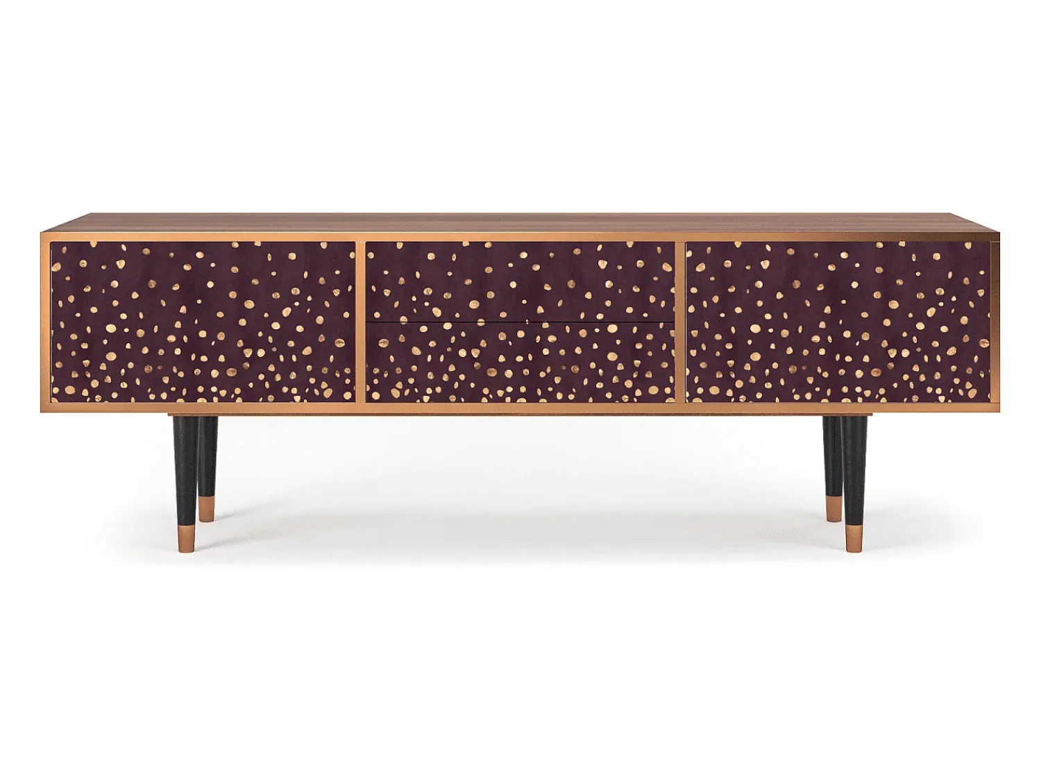 Móvel De Tv* Mueble de TV - 170х59х48 cm - T4 - Glowworms, Nogueira Castanho