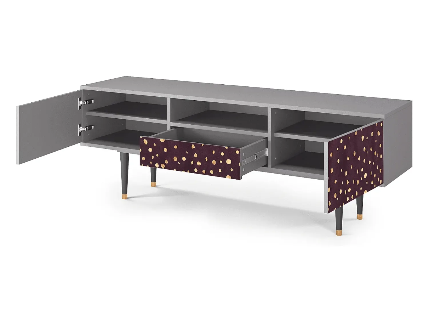 Sale Mueble de TV - 170х59х41 cm - T6 - Glowworms, Cinza Cinzento