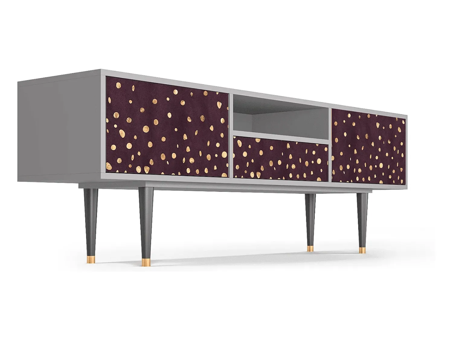 Sale Mueble de TV - 170х59х41 cm - T6 - Glowworms, Cinza Cinzento