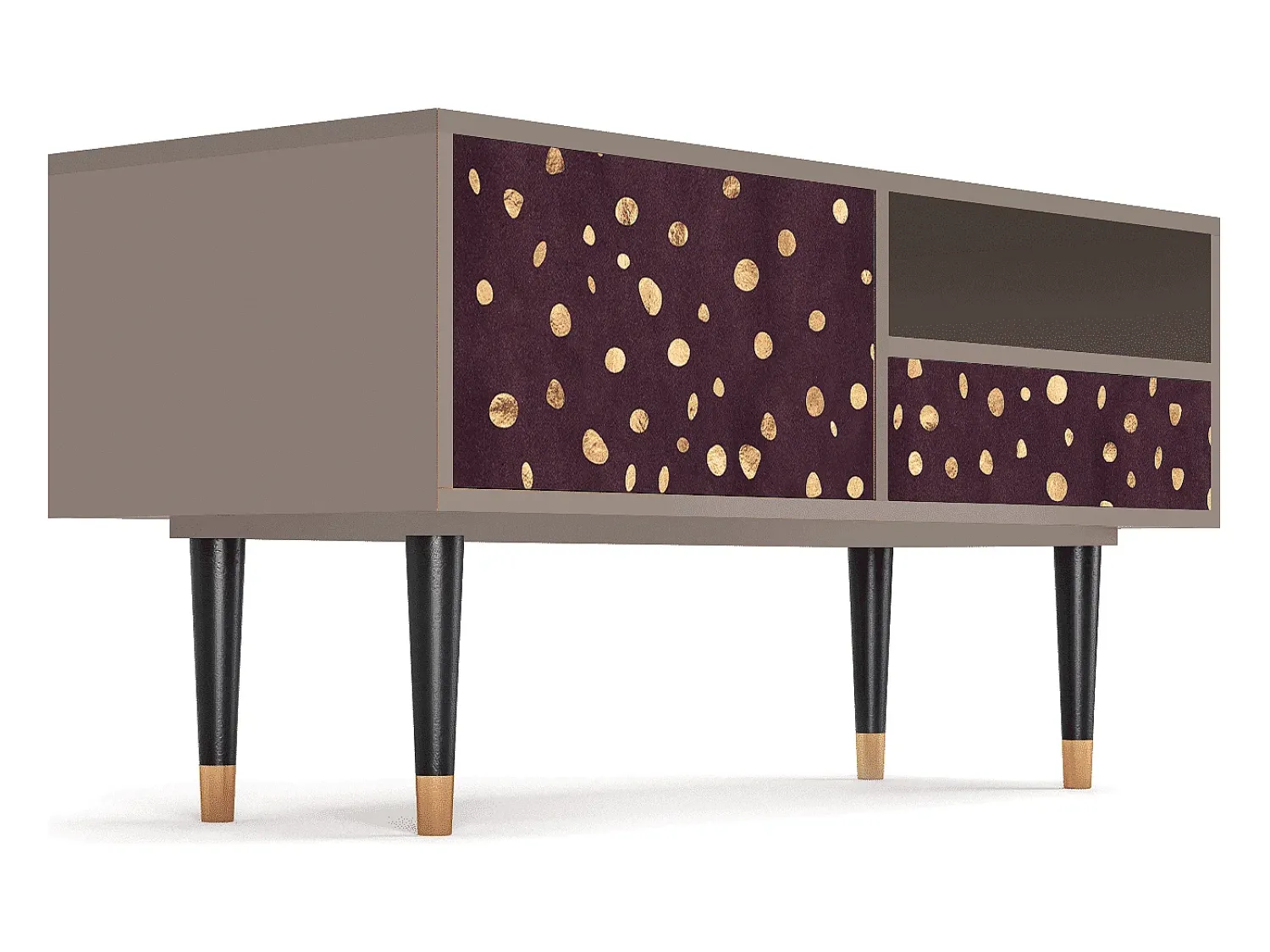 Móvel De Tv| Mueble de TV - 115х59х48 cm - T3 - Glowworms, Latte Bege