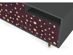 Móvel De Tv| Mueble de TV - 125х56х41 cm - T7 - Glowworms, Antracite Cinza antracite