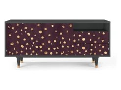 Móvel De Tv| Mueble de TV - 125х56х41 cm - T7 - Glowworms, Antracite Cinza antracite