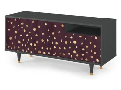 Móvel De Tv| Mueble de TV - 125х56х41 cm - T7 - Glowworms, Antracite Cinza antracite