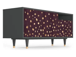 Móvel De Tv| Mueble de TV - 125х56х41 cm - T7 - Glowworms, Antracite Cinza antracite