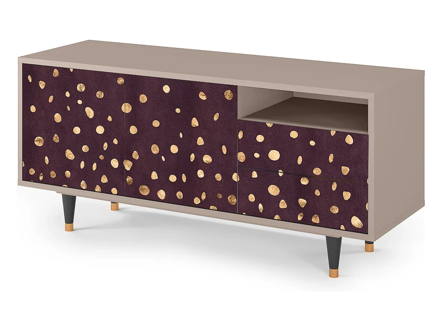 Mueble de TV - 125х56х41 cm - T7 - Glowworms, Latte^ Móvel De Tv