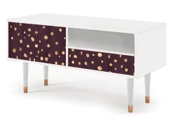 Móvel De Tv* Mueble de TV - 115х59х48 cm - T3 - Glowworms, Branco Bege