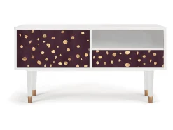 Móvel De Tv* Mueble de TV - 115х59х48 cm - T3 - Glowworms, Branco Bege