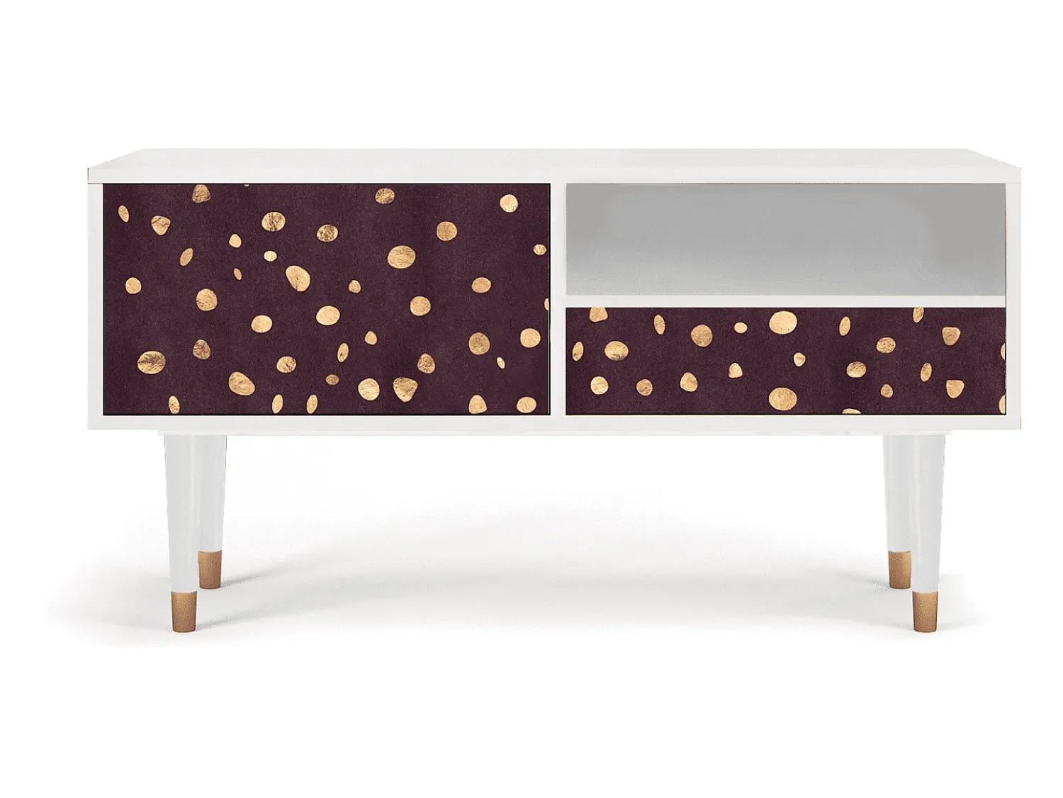 Móvel De Tv* Mueble de TV - 115х59х48 cm - T3 - Glowworms, Branco Bege