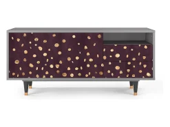 Móvel De Tv* Mueble de TV - 125х56х41 cm - T7 - Glowworms, Cinza Cinzento