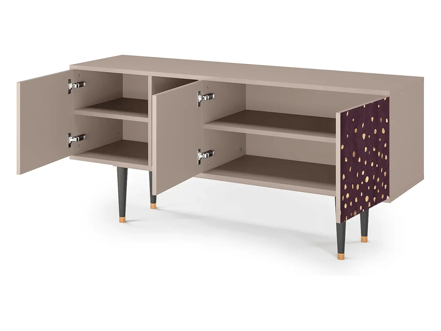 New Mueble de TV - 150х69х41 cm - T5 - Glowworms, Latte Bege