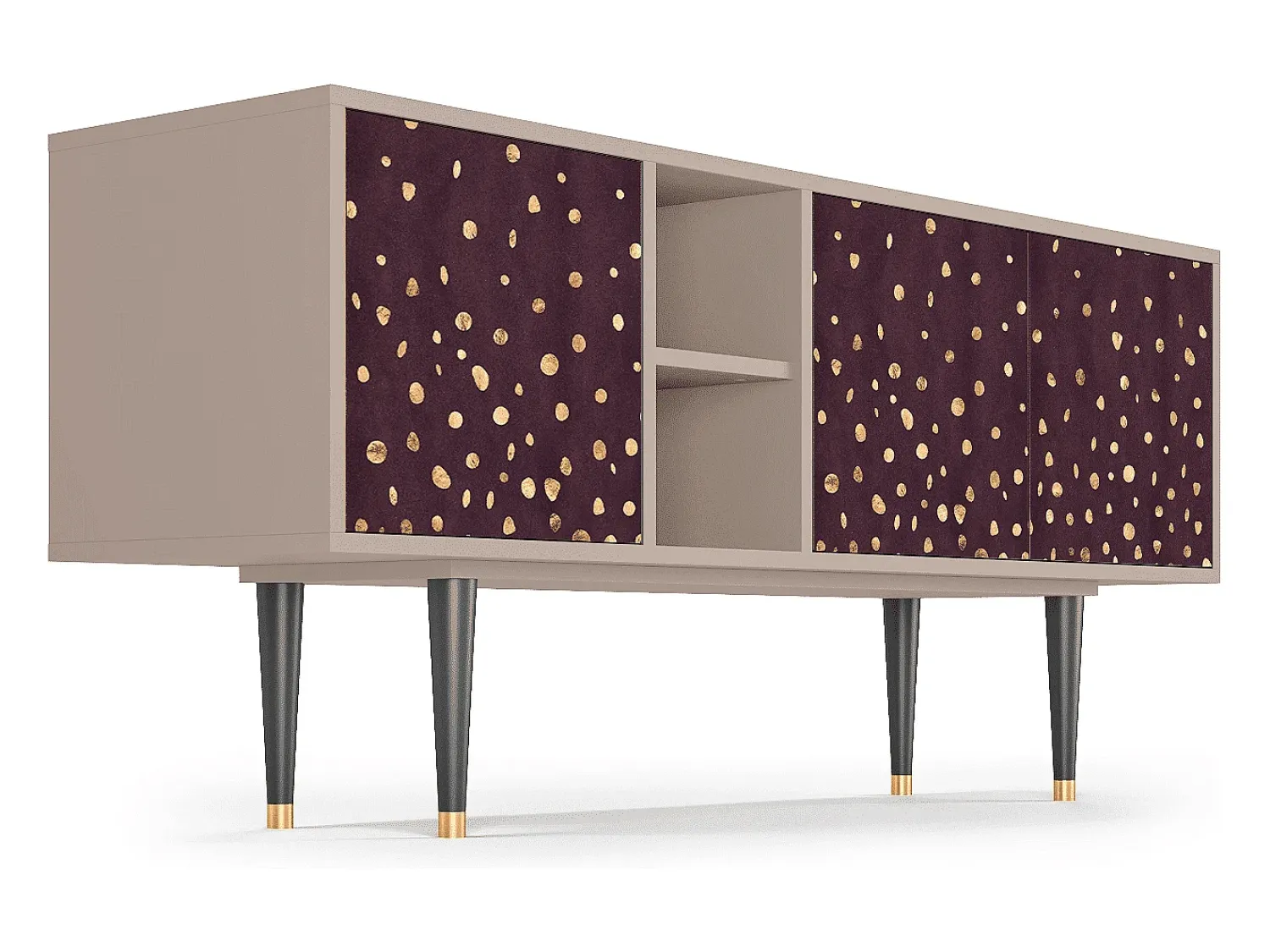 New Mueble de TV - 150х69х41 cm - T5 - Glowworms, Latte Bege