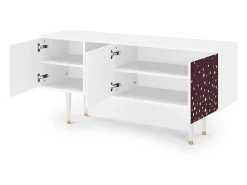 Mueble de TV - 150х69х41 cm - T5 - Glowworms, Branco^ Móvel De Tv