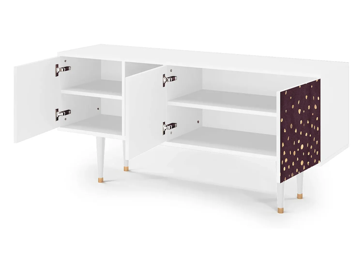 Mueble de TV - 150х69х41 cm - T5 - Glowworms, Branco^ Móvel De Tv