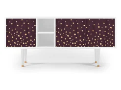 Mueble de TV - 150х69х41 cm - T5 - Glowworms, Branco^ Móvel De Tv