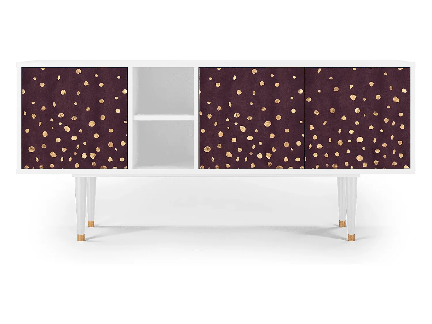 Mueble de TV - 150х69х41 cm - T5 - Glowworms, Branco^ Móvel De Tv