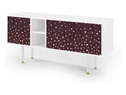 Mueble de TV - 150х69х41 cm - T5 - Glowworms, Branco^ Móvel De Tv