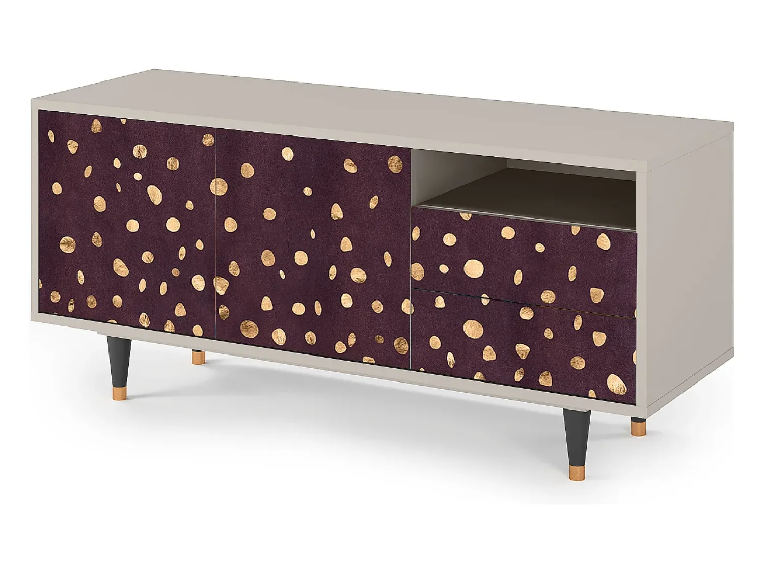 Mueble de TV - 125х56х41 cm - T7 - Glowworms, Areia^ Móvel De Tv