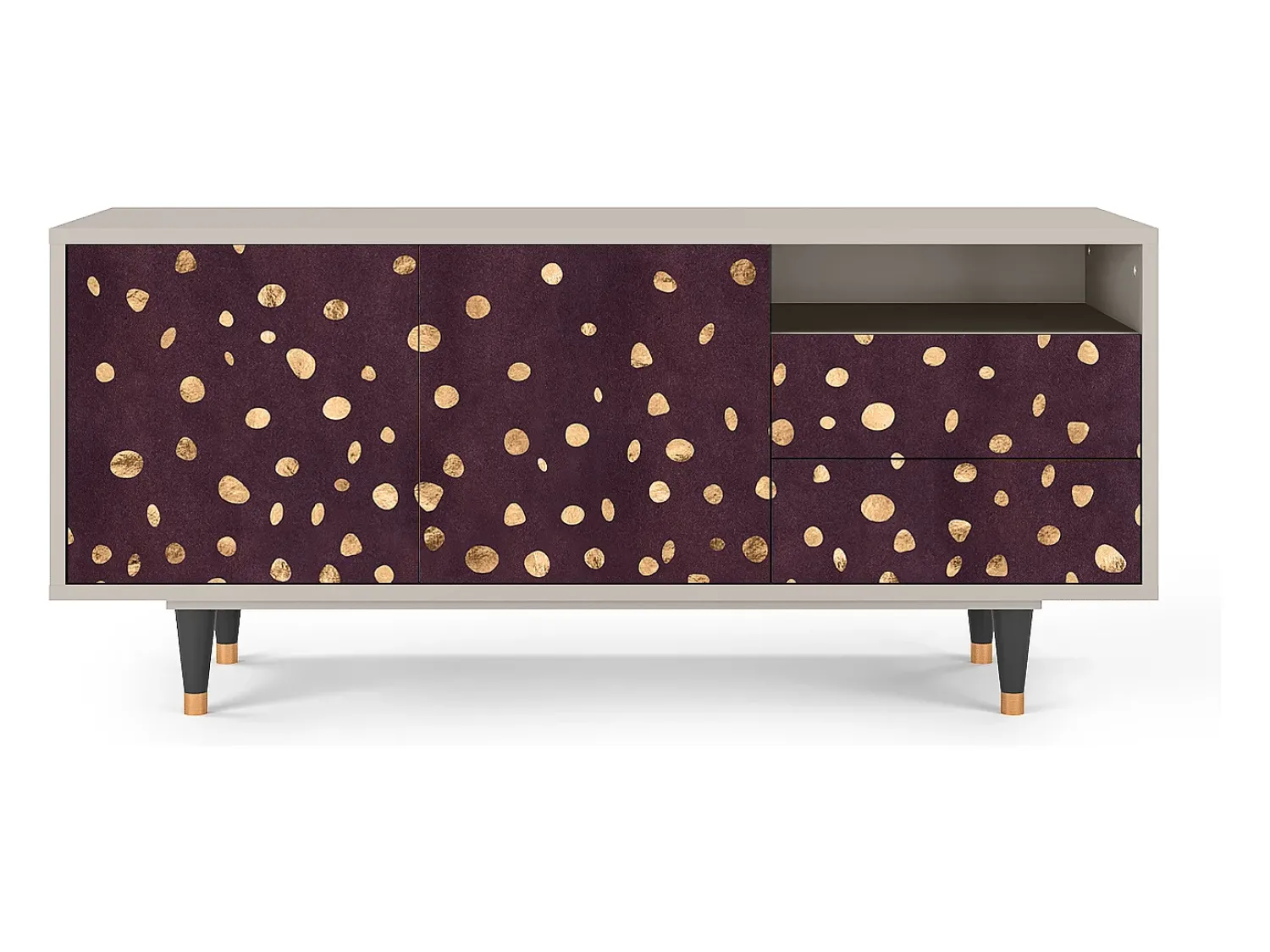 Mueble de TV - 125х56х41 cm - T7 - Glowworms, Areia^ Móvel De Tv