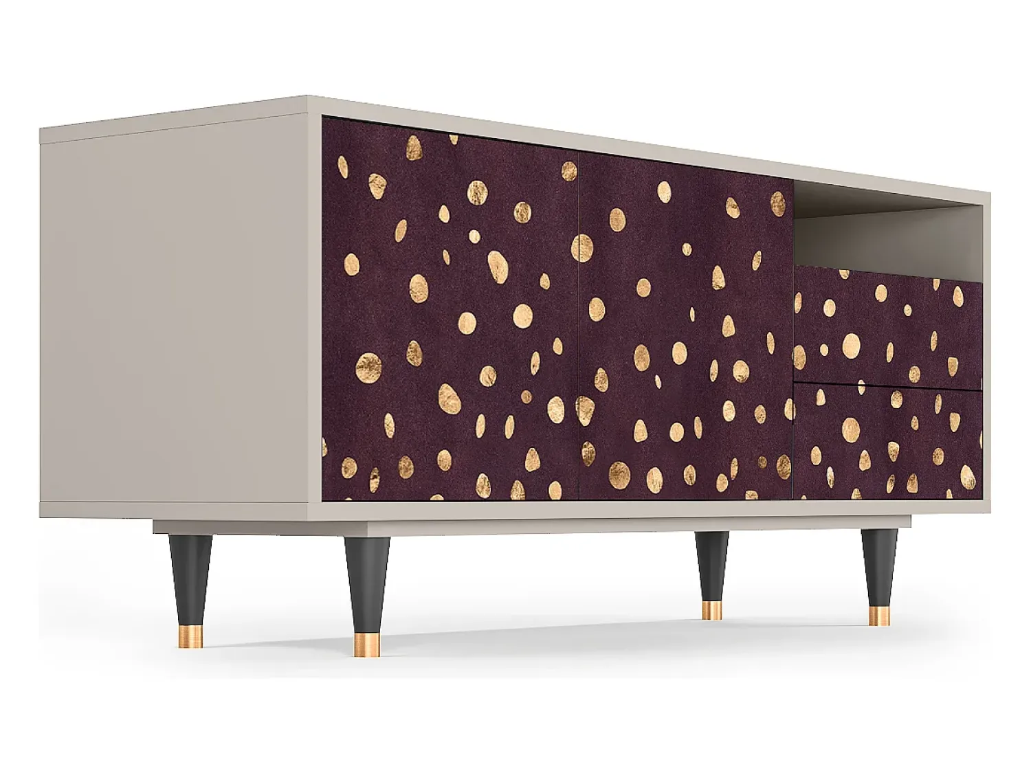 Mueble de TV - 125х56х41 cm - T7 - Glowworms, Areia^ Móvel De Tv