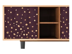 Móvel De Tv* Mueble de TV - 150х69х41 cm - T5 - Glowworms, Nogueira Castanho