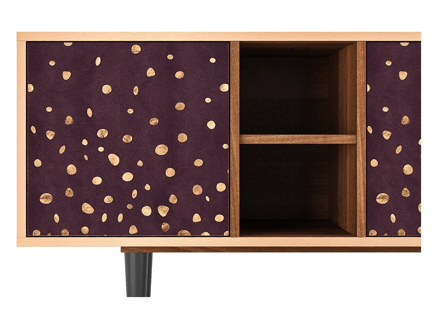 Móvel De Tv* Mueble de TV - 150х69х41 cm - T5 - Glowworms, Nogueira Castanho