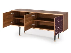 Móvel De Tv* Mueble de TV - 150х69х41 cm - T5 - Glowworms, Nogueira Castanho