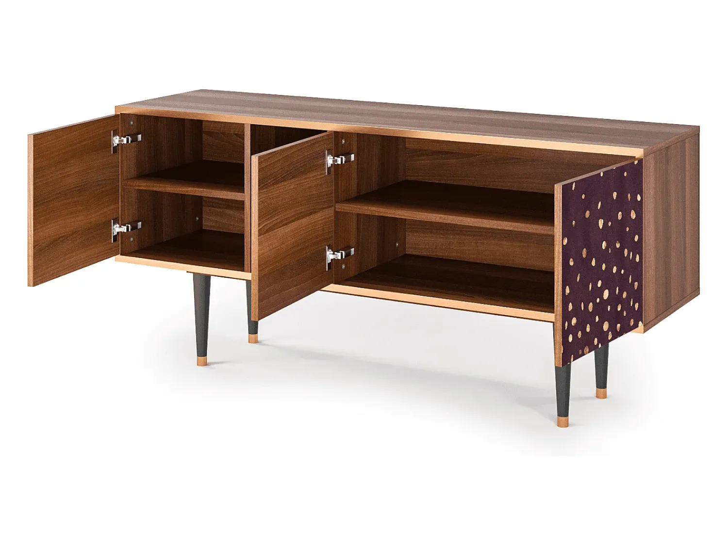 Móvel De Tv* Mueble de TV - 150х69х41 cm - T5 - Glowworms, Nogueira Castanho