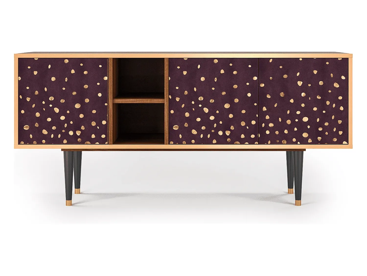 Móvel De Tv* Mueble de TV - 150х69х41 cm - T5 - Glowworms, Nogueira Castanho