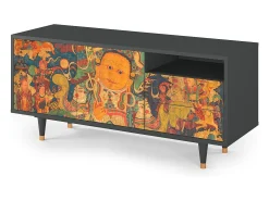 Mueble de TV - 125х56х41 cm - T7 - God by Vaisravana , Antracite^ Móvel De Tv