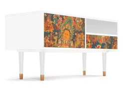 Móvel De Tv| Mueble de TV - 115х59х48 cm - T3 - God by Vaisravana , Branco Bege
