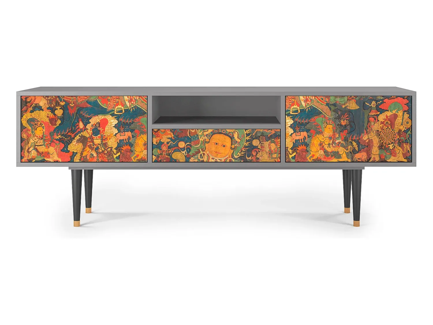 Móvel De Tv| Mueble de TV - 170х59х41 cm - T6 - God by Vaisravana , Cinza Cinzento