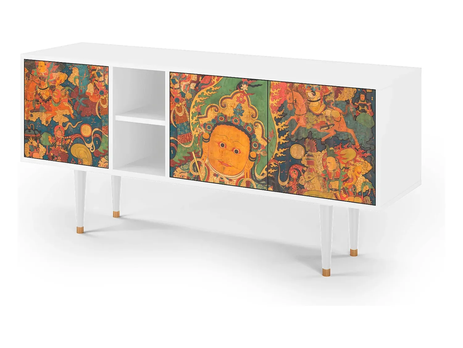 Móvel De Tv* Mueble de TV - 150х69х41 cm - T5 - God by Vaisravana , Branco Bege