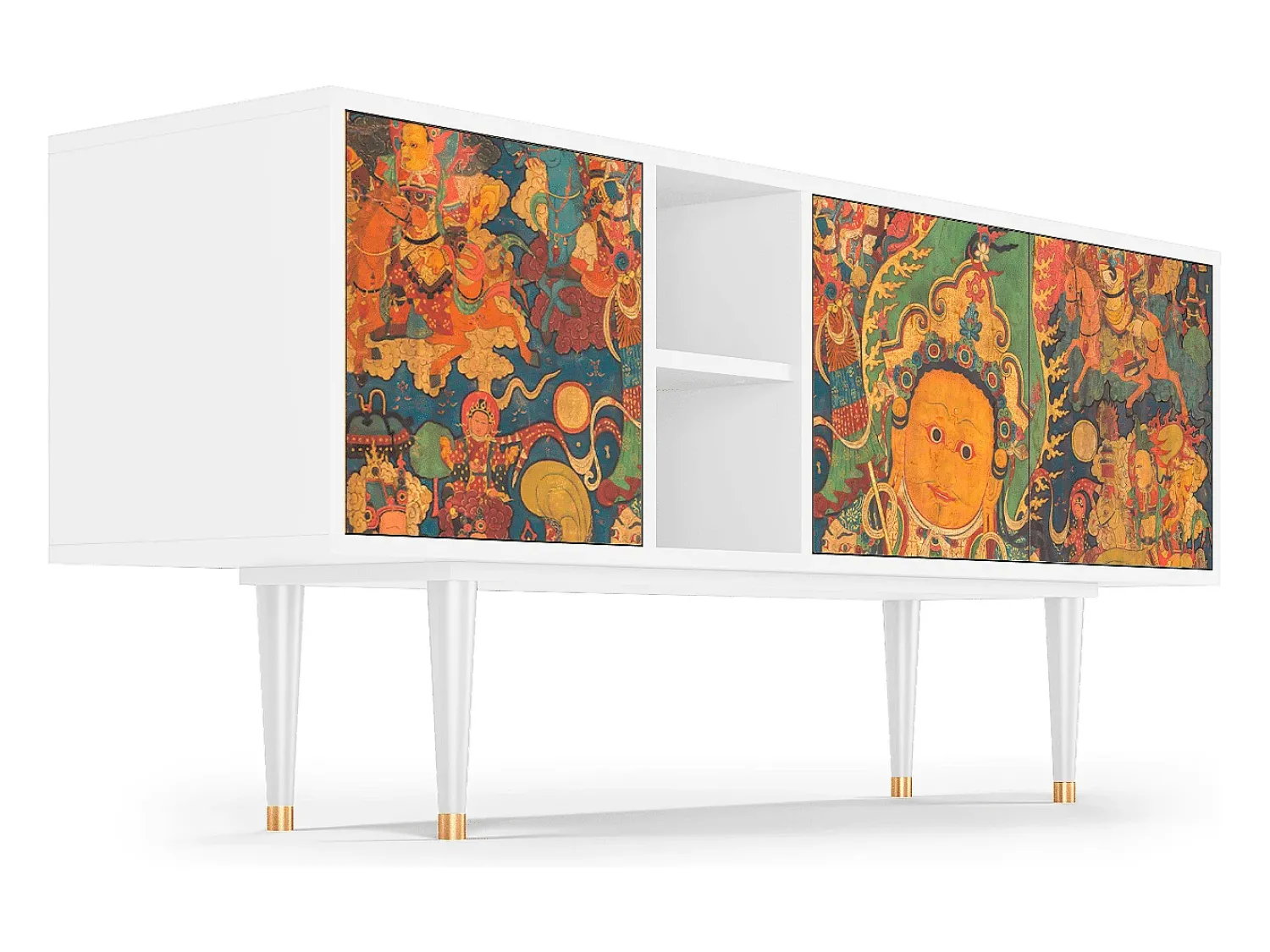 Móvel De Tv* Mueble de TV - 150х69х41 cm - T5 - God by Vaisravana , Branco Bege