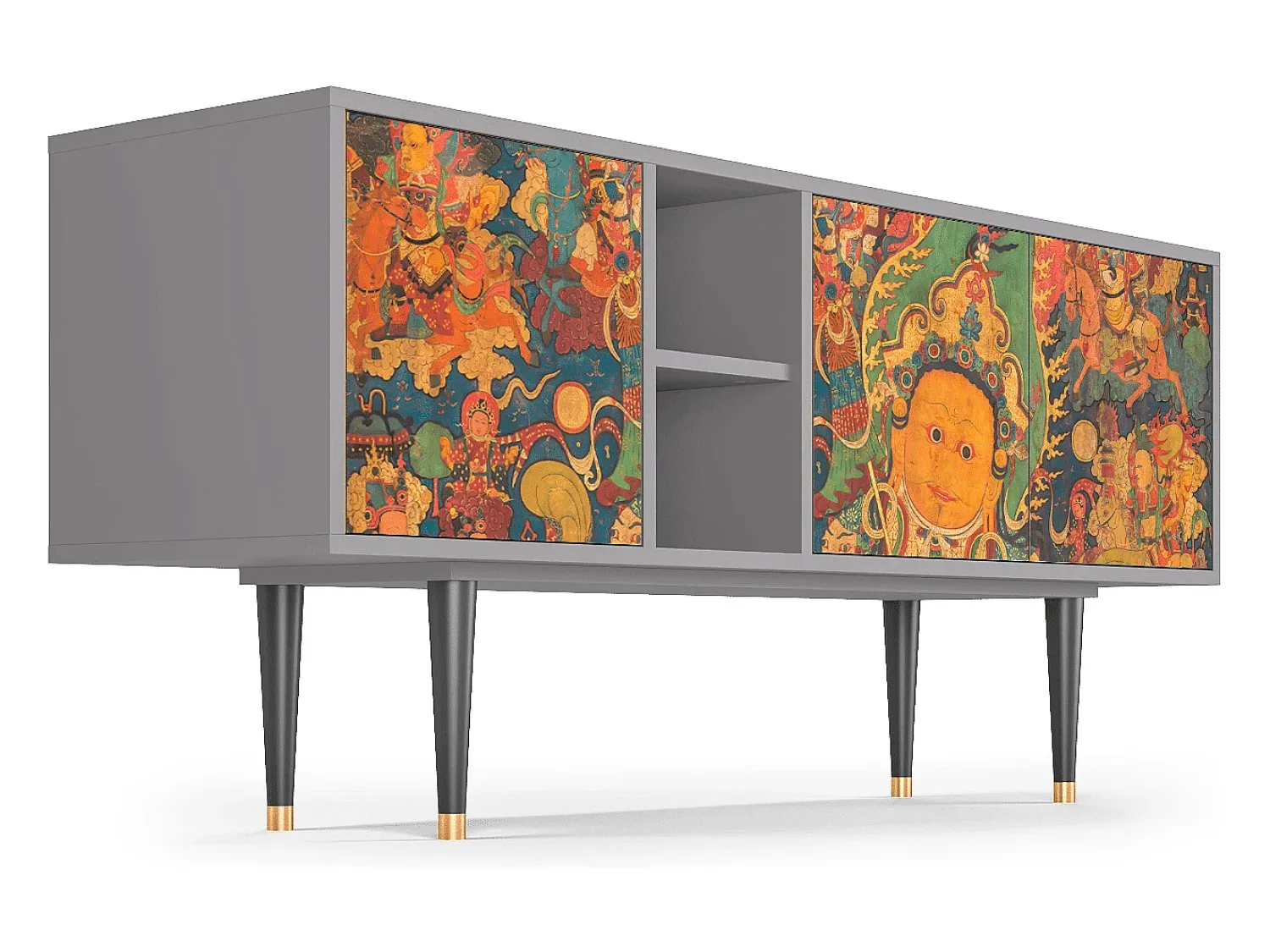 Mueble de TV - 150х69х41 cm - T5 - God by Vaisravana , Cinza Cinzento