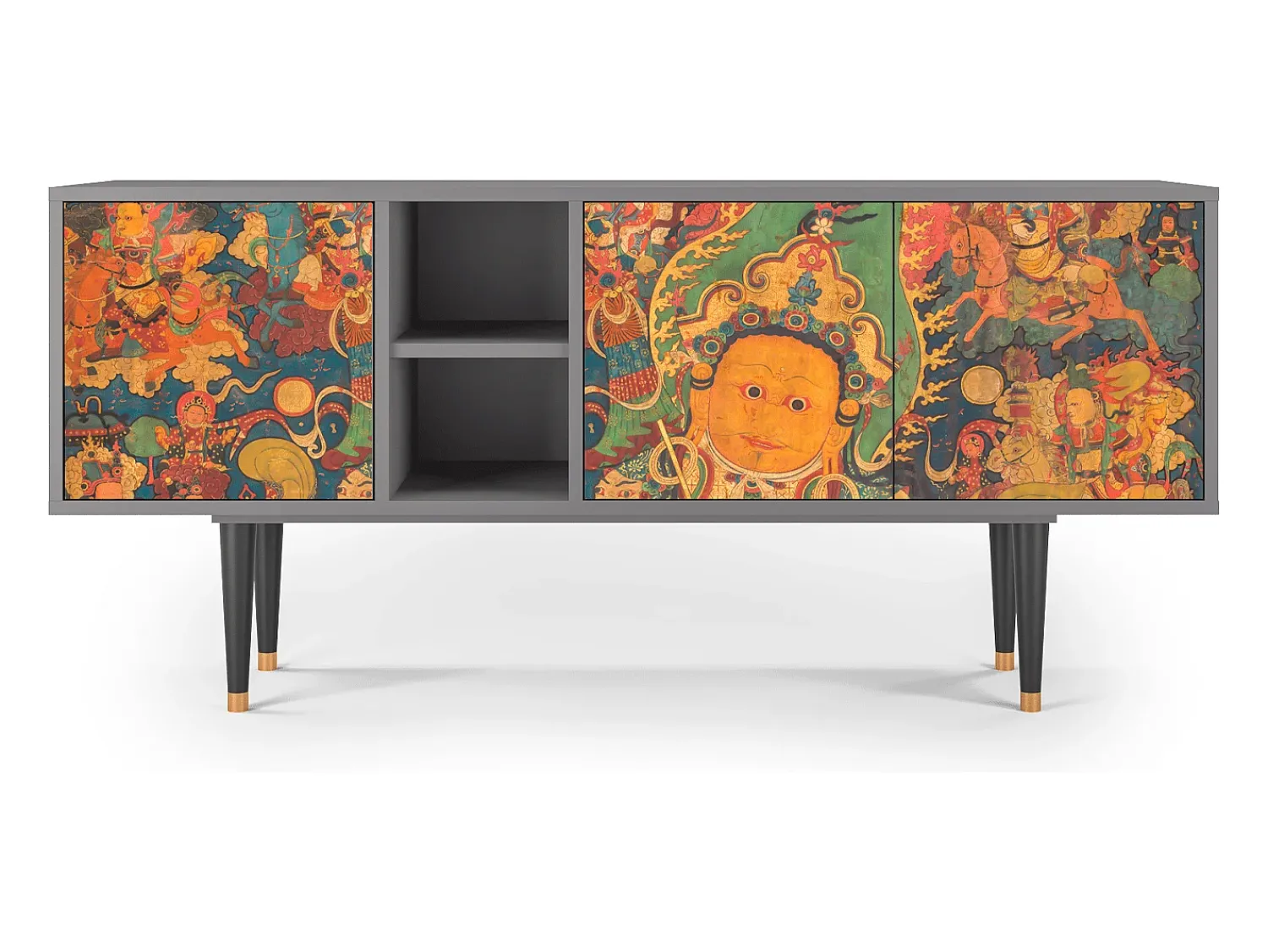 Mueble de TV - 150х69х41 cm - T5 - God by Vaisravana , Cinza Cinzento