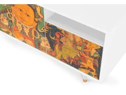 Móvel De Tv* Mueble de TV - 125х56х41 cm - T7 - God by Vaisravana , Branco Bege