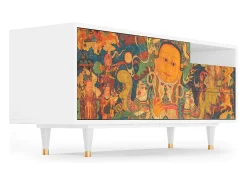 Móvel De Tv* Mueble de TV - 125х56х41 cm - T7 - God by Vaisravana , Branco Bege