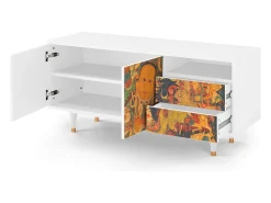 Móvel De Tv* Mueble de TV - 125х56х41 cm - T7 - God by Vaisravana , Branco Bege