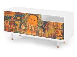 Móvel De Tv* Mueble de TV - 125х56х41 cm - T7 - God by Vaisravana , Branco Bege