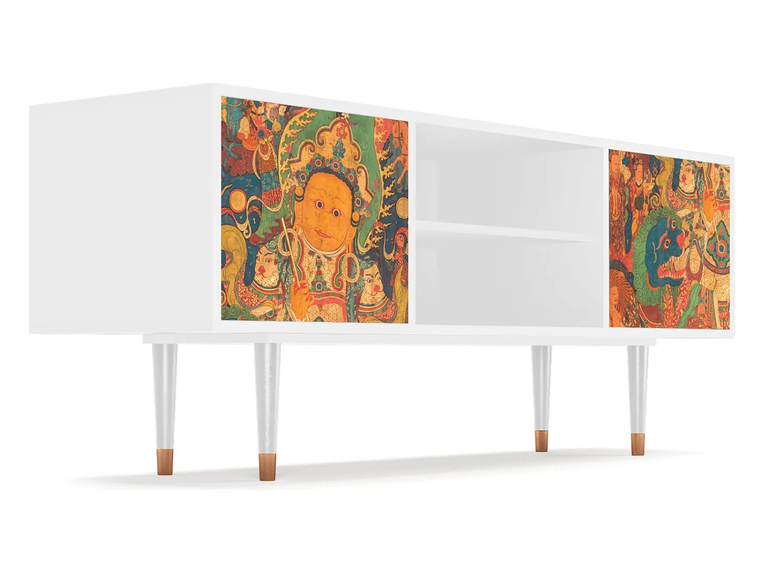 Hot Mueble de TV - 170х69х48 cm - T2 - God by Vaisravana , Branco Bege