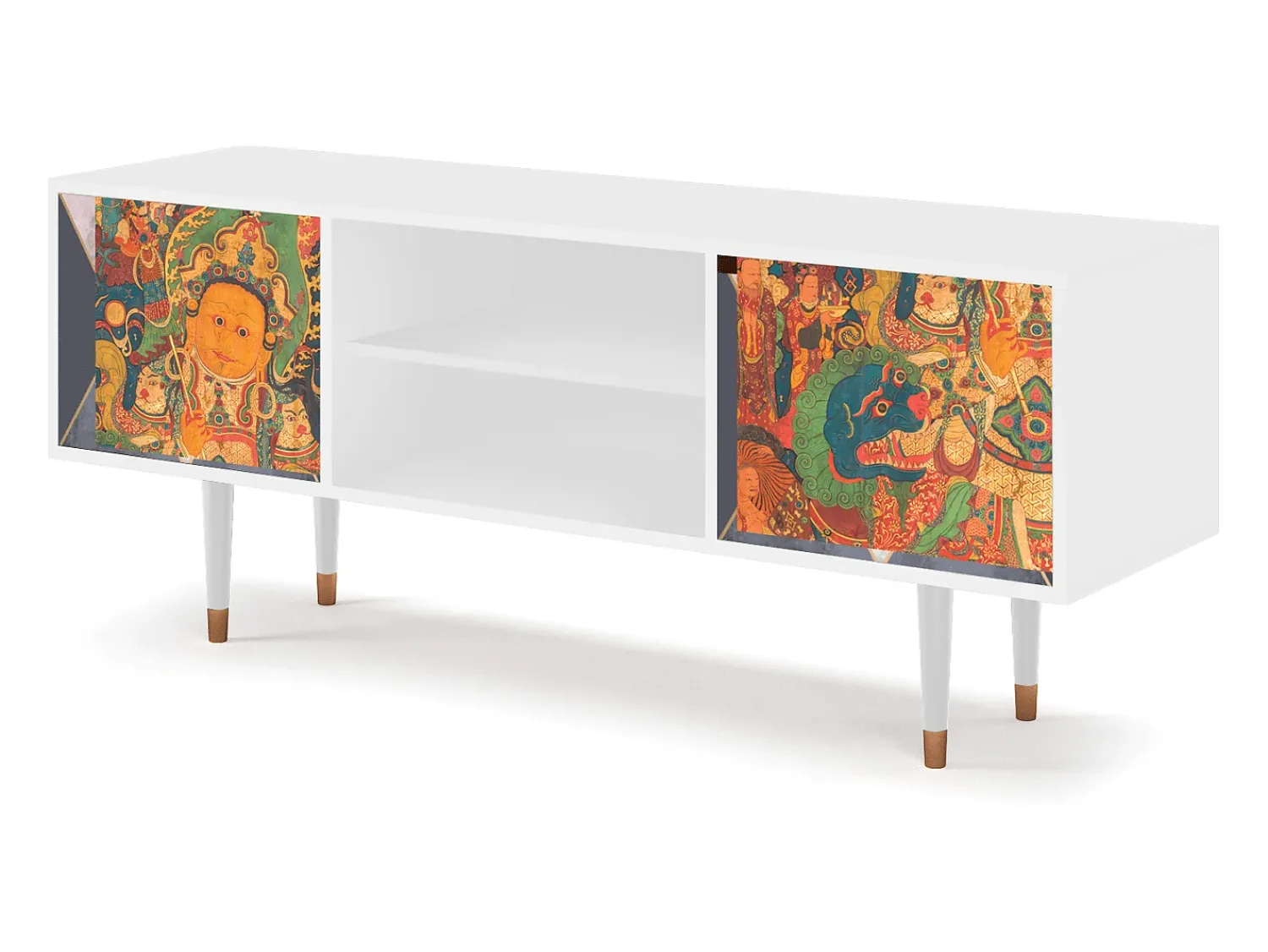 Hot Mueble de TV - 170х69х48 cm - T2 - God by Vaisravana , Branco Bege