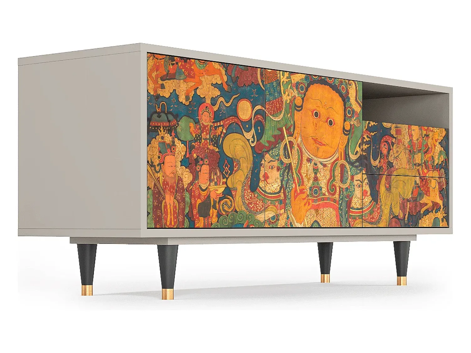 Móvel De Tv* Mueble de TV - 125х56х41 cm - T7 - God by Vaisravana , Areia Bege