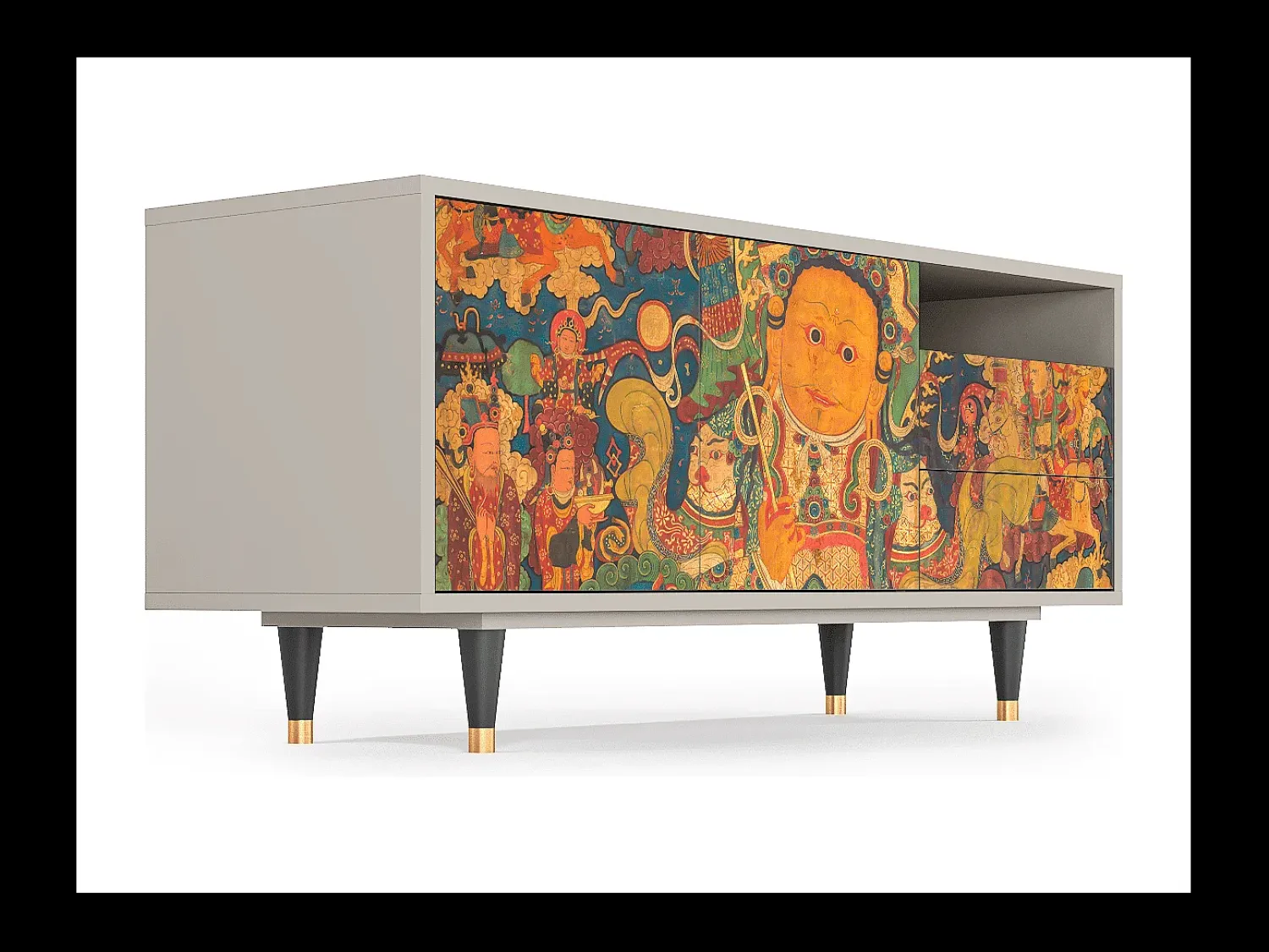Móvel De Tv* Mueble de TV - 125х56х41 cm - T7 - God by Vaisravana , Areia Bege