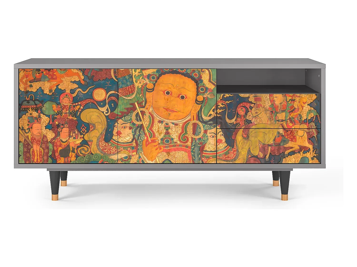 Móvel De Tv* Mueble de TV - 125х56х41 cm - T7 - God by Vaisravana , Cinza Cinzento