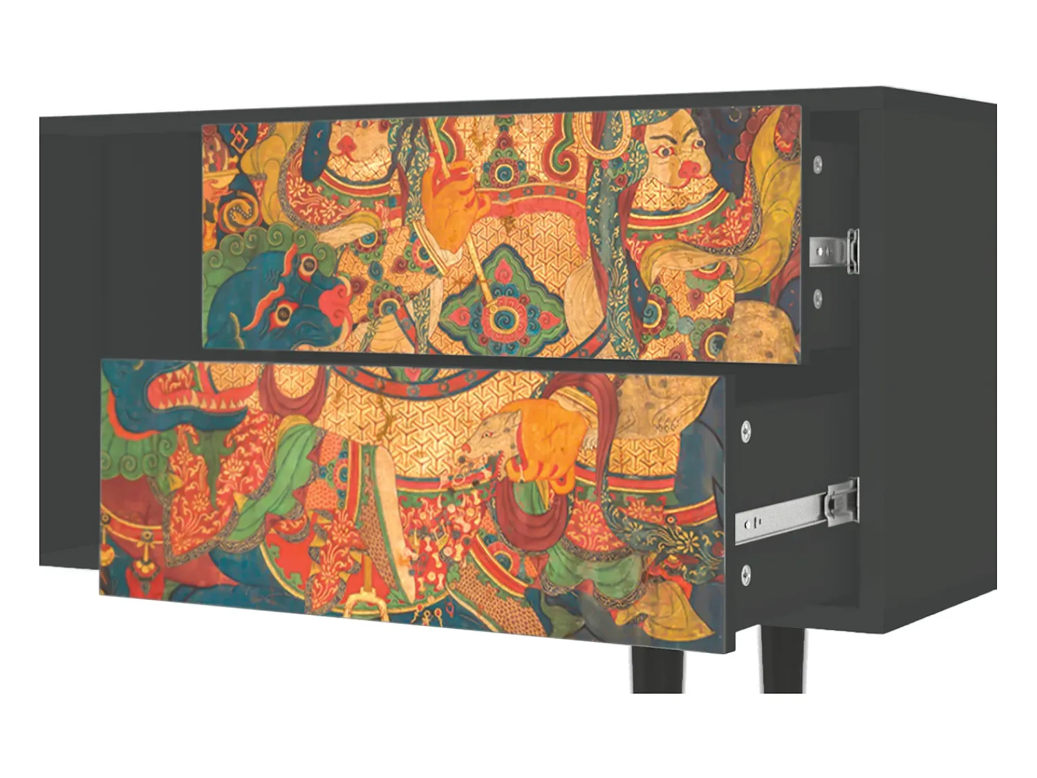 Móvel De Tv* Mueble de TV - 170х69х48 cm - T1 - God by Vaisravana , Antracite Cinza antracite