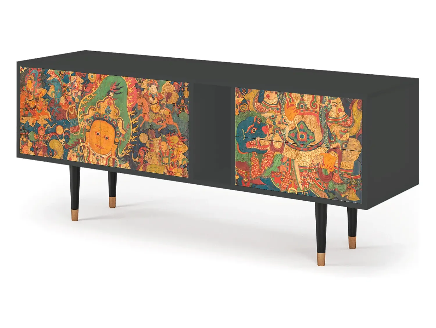 Móvel De Tv* Mueble de TV - 170х69х48 cm - T1 - God by Vaisravana , Antracite Cinza antracite