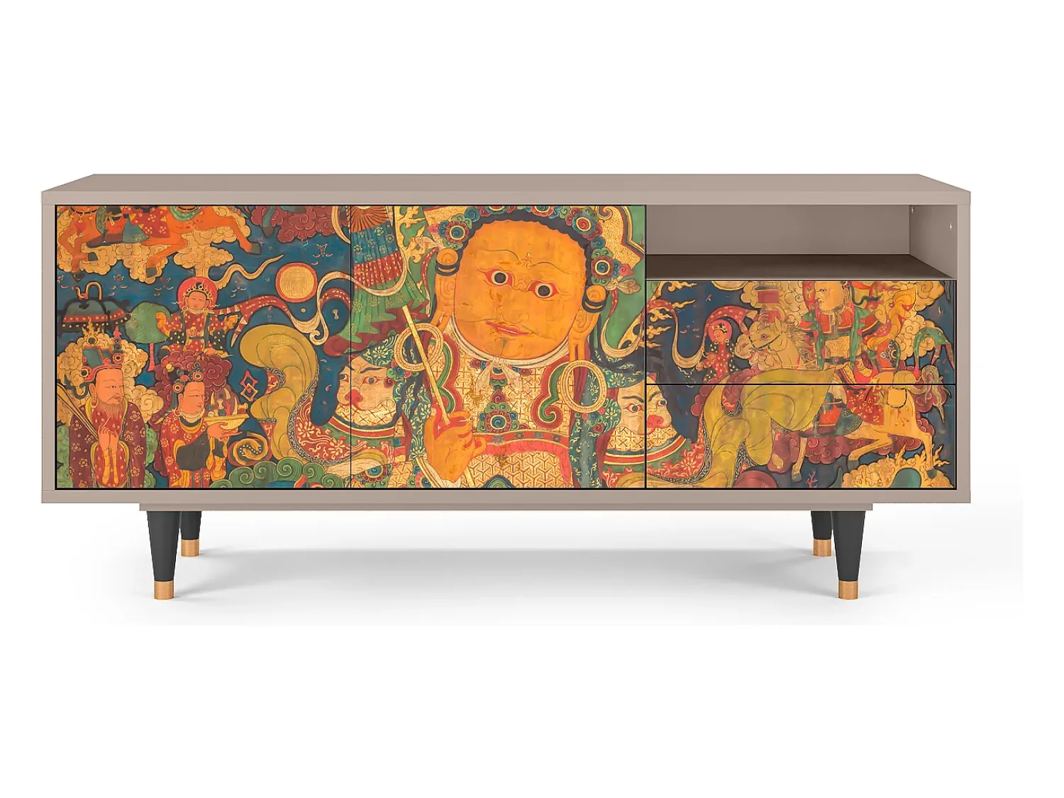 New Mueble de TV - 125х56х41 cm - T7 - God by Vaisravana , Latte Bege